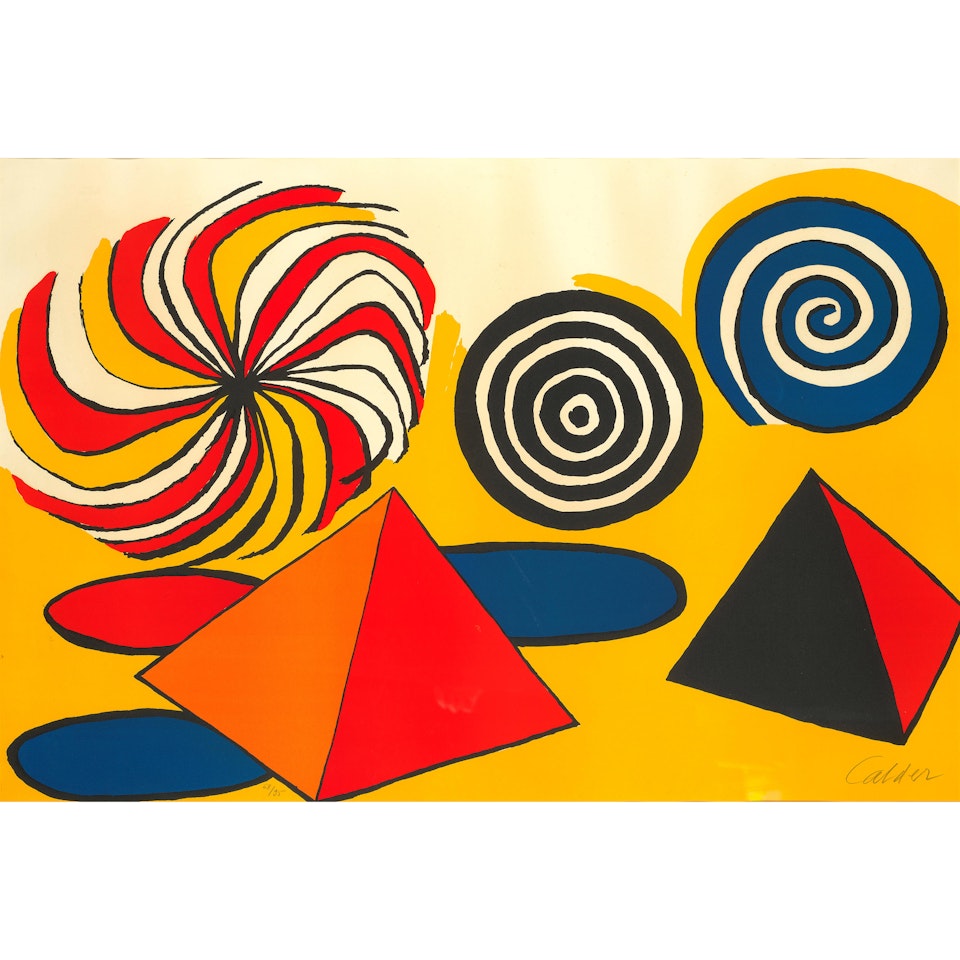 Untitled (Pinwheels and Pyramids) by Alexander Calder