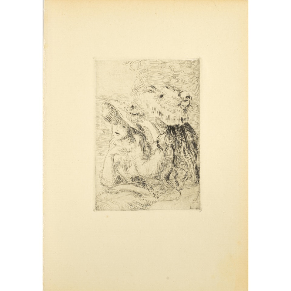 Le chapeau épinglé (La fille de Berthe Morisot et sa cousine), 1re planche (The Pinned Hat (The Daughter of Berthe Morisot and her Cousin, 1st Plate)) by Pierre-Auguste Renoir