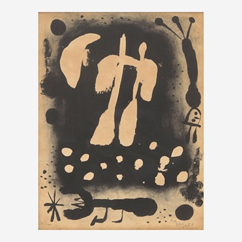 Catalogue de l'exposition 'Recent paintings 1953 à l'occasion du 60e anniversaire de l'artiste' (pl. 3) by Joan Miró