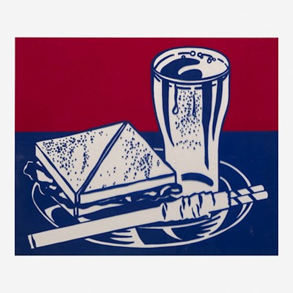 Sandwich and Soda from the X + X (Ten Works by Ten Painters) Portfolio by Roy Lichtenstein