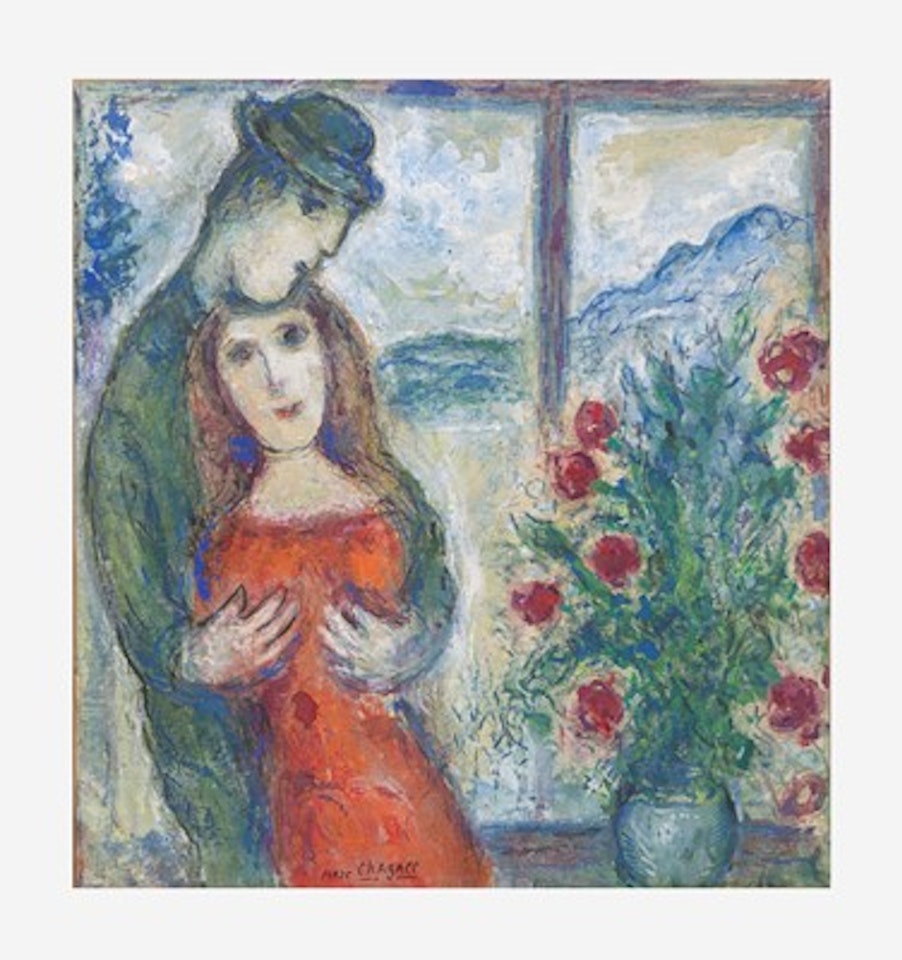 Devant la Fenêtre à Sils by Marc Chagall
