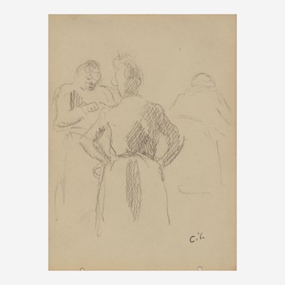 Conversation d'Ouvrières by Camille Pissarro