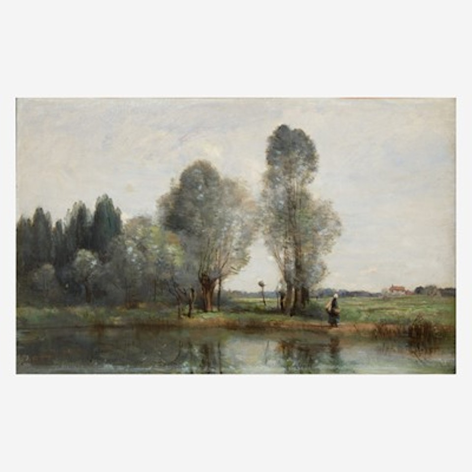 Saules Près d'un Ruisseau. Limousin by Jean Baptiste Camille Corot