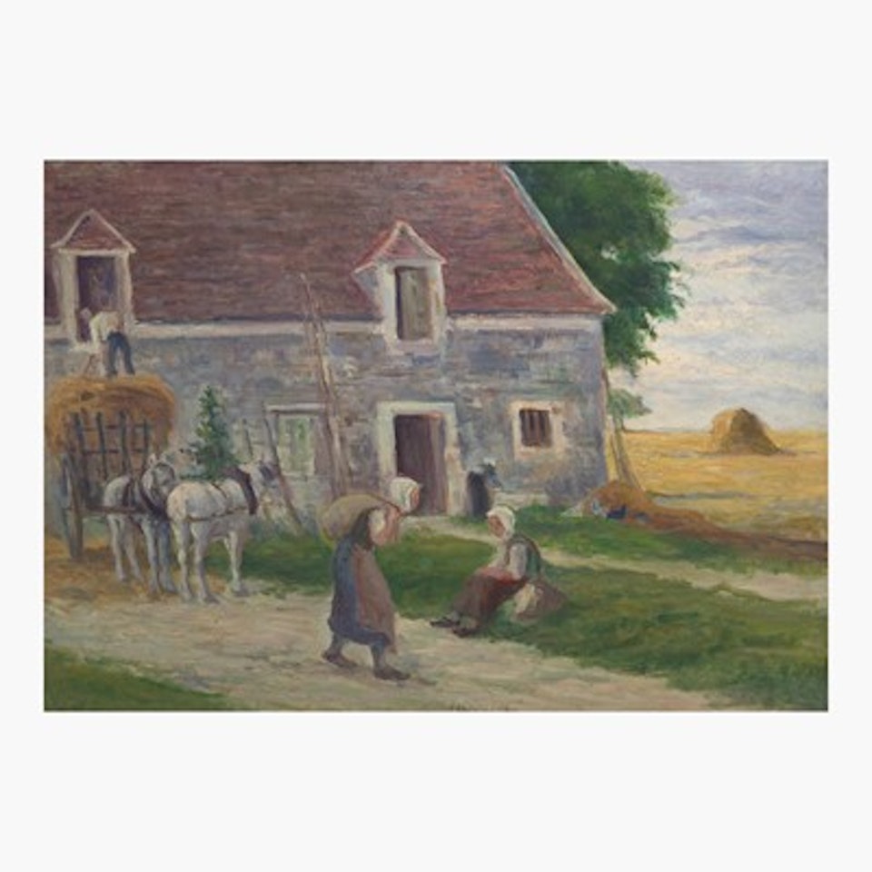 Rolleboise, Cour de Ferme by Maximilien Luce