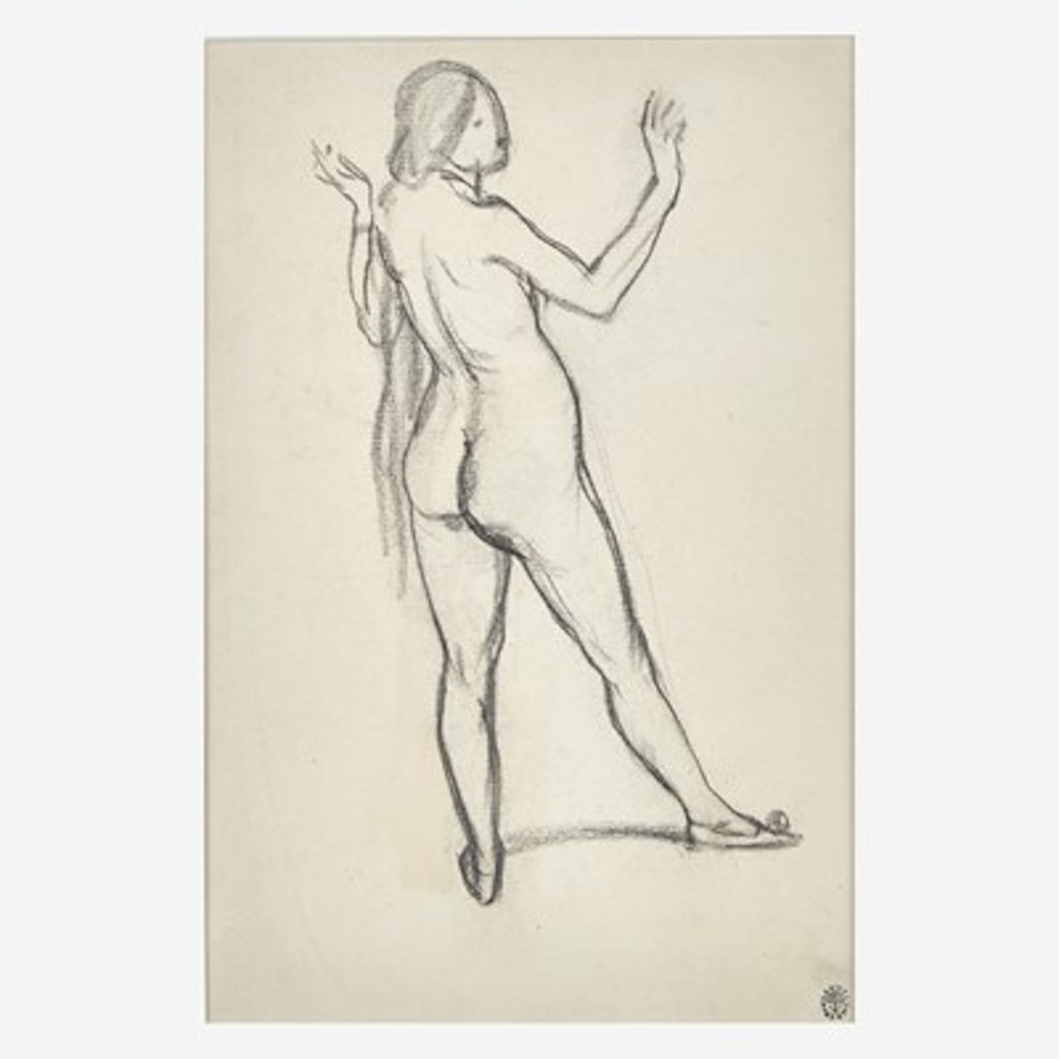 Standing Female Nude by Rockwell Kent