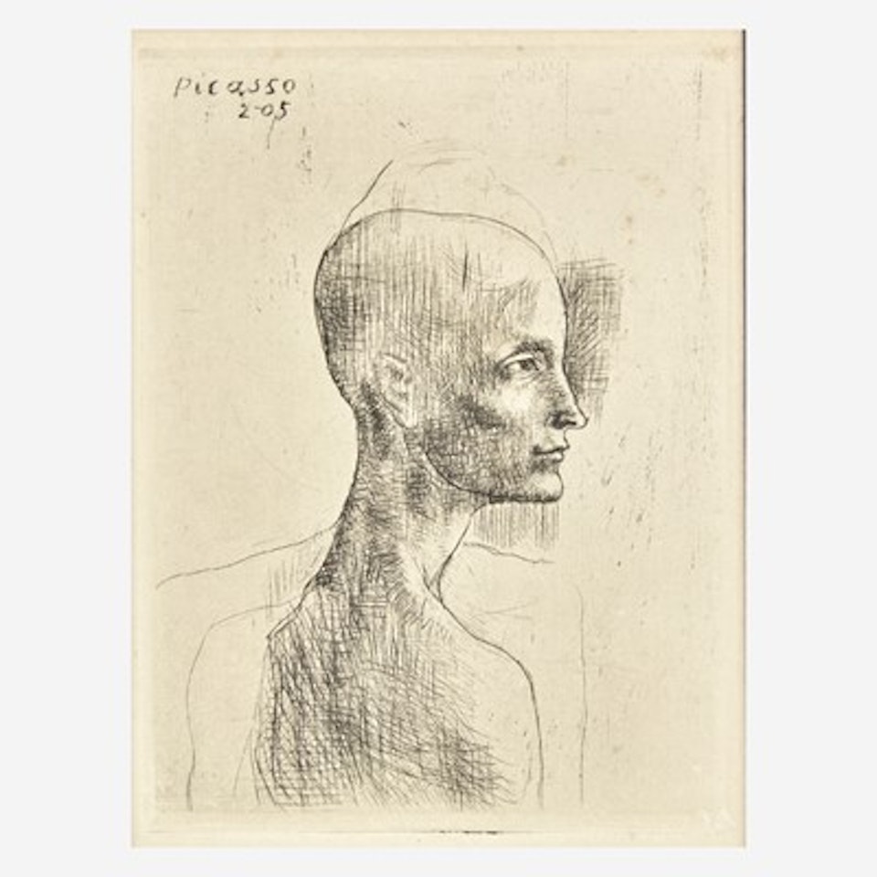  Buste d'Homme (Plate IV from La Suite des Saltimbanques) by Pablo Picasso