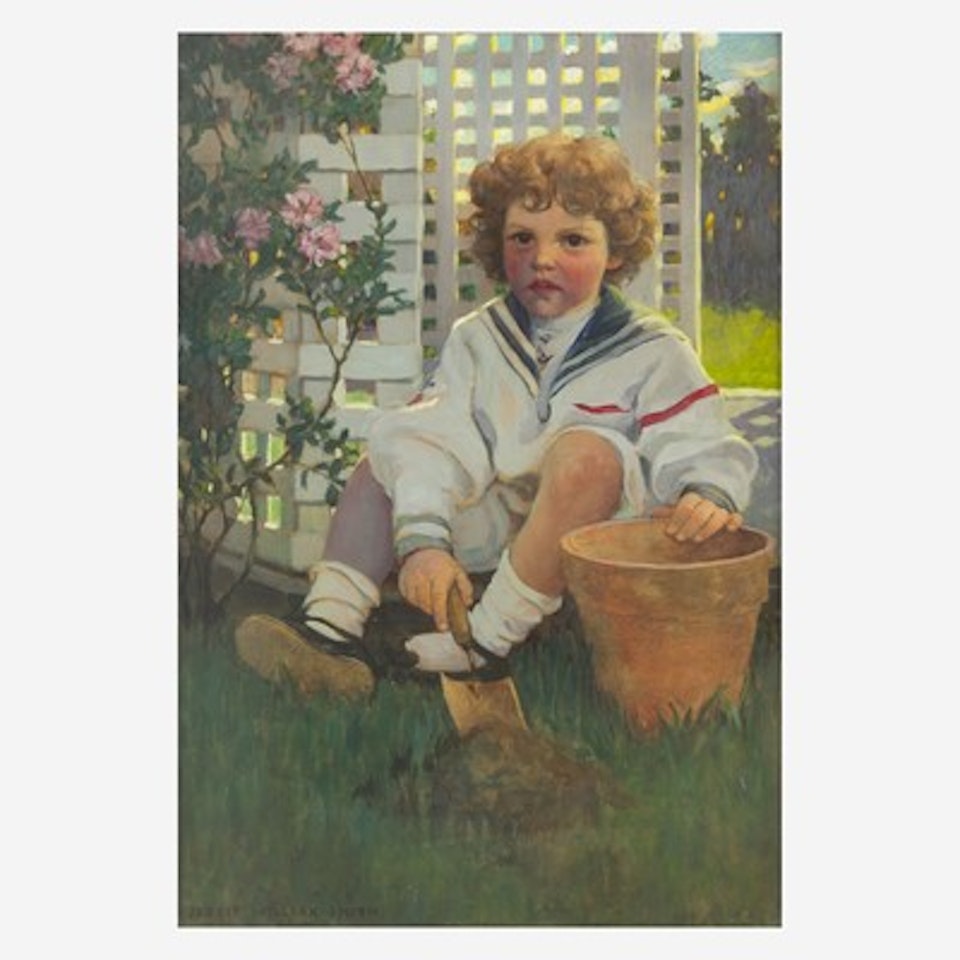 The Little Gardener (Portrait of Edward Morris Davis III) by Jessie Willcox Smith