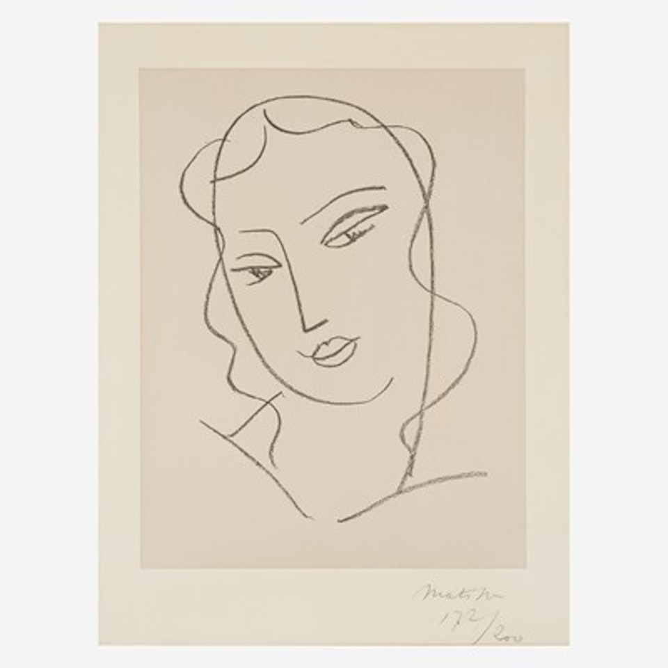 Étude pour la Vierge: Tête Voilée [Plate 351] by Henri Matisse