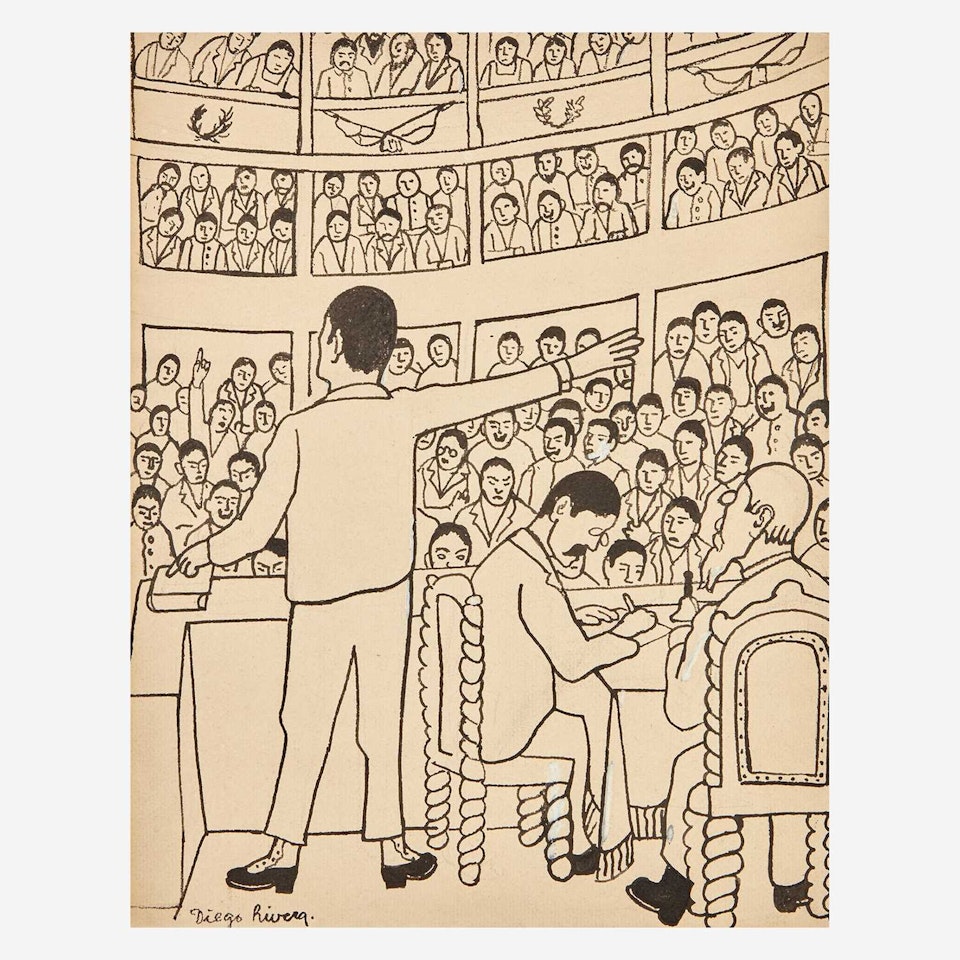 Untitled (Orator) Illustration for "Fermín" by Diego Rivera