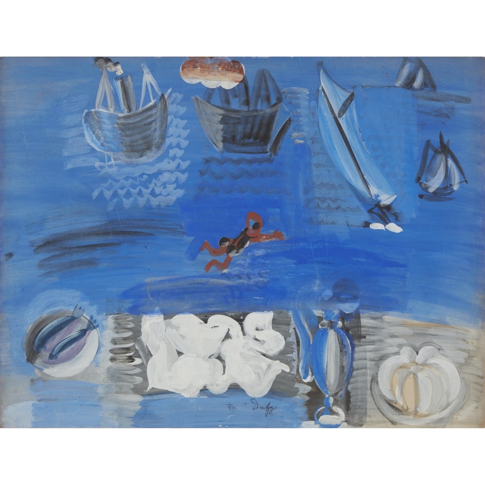 Nature Morte et Bateaux by Raoul Dufy