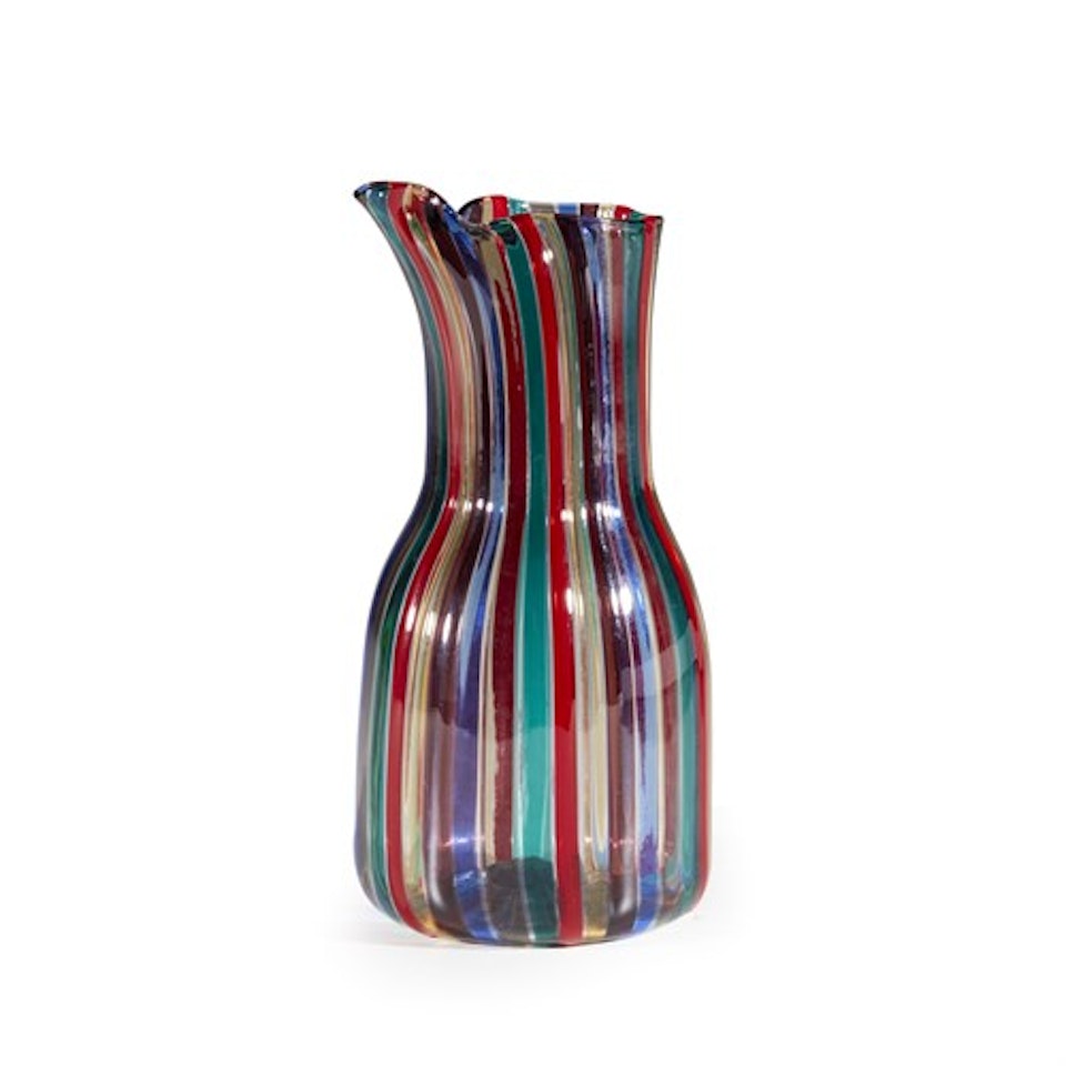"A Canne" Glass Pitcher, Venini, Italy, circa by Gio Ponti