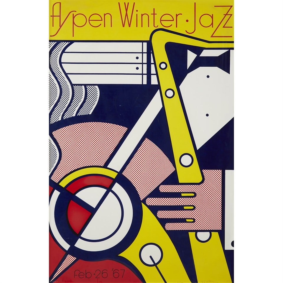 Aspen Winter Jazz Poster by Roy Lichtenstein