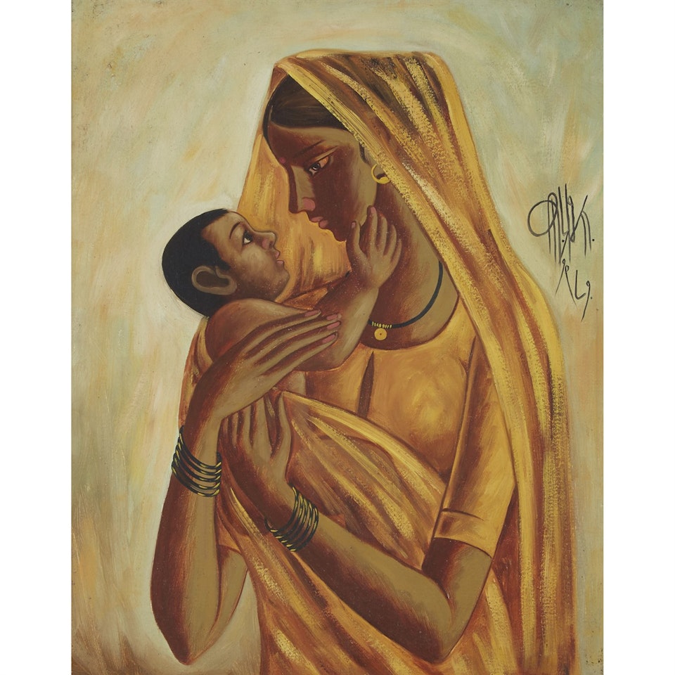 Untitled (Mother and Child) by B Prabha