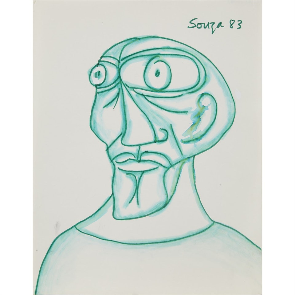 Untitled (Man in Green) by Francis Newton Souza
