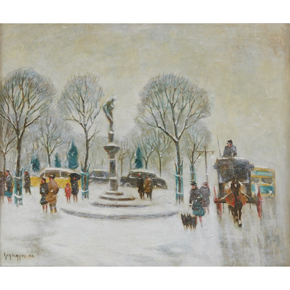 "ON 5TH AVENUE ON A WINTER'S AFTERNOON" by Guy Carleton Wiggins