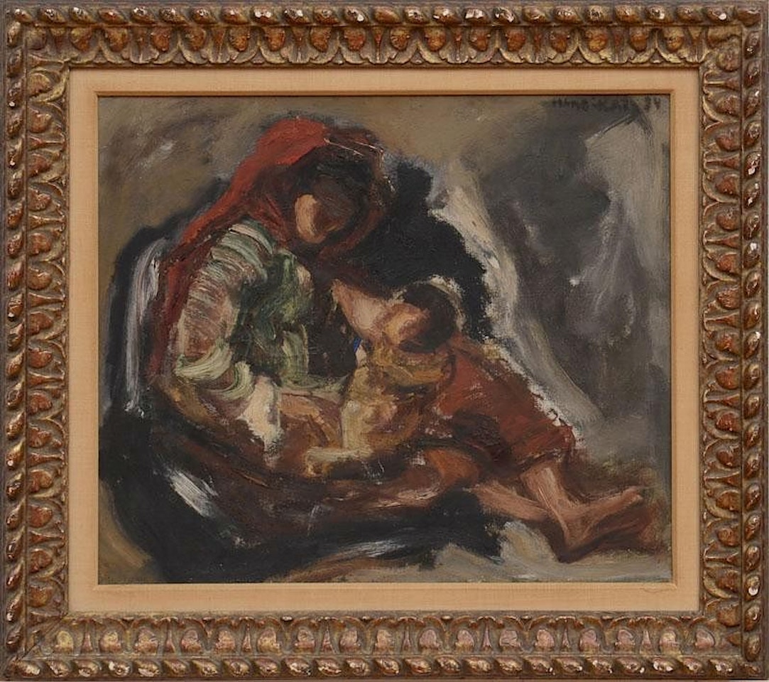 MOTHER AND CHILD by Emmanuel Mané-Katz