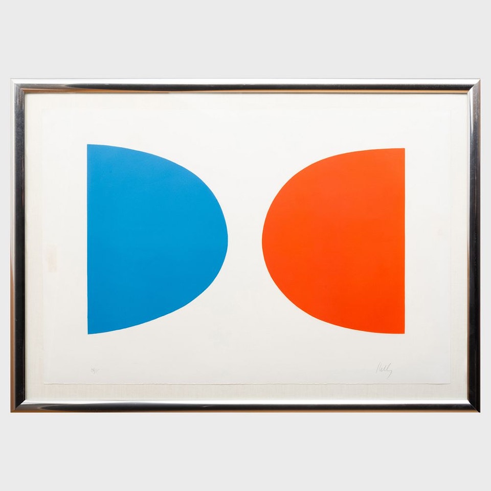 Blue and Orange, from Suite of Twenty-Seven Color Lithographs by Ellsworth Kelly