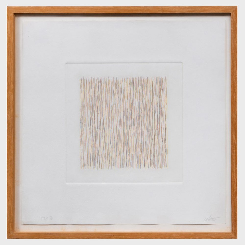 Lines Not Straight, Not Touching, Four Colors by Sol LeWitt