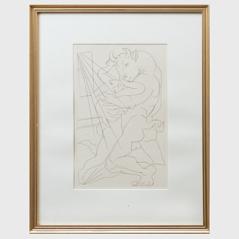 Minotaure Embrassant une Femme by Pablo Picasso