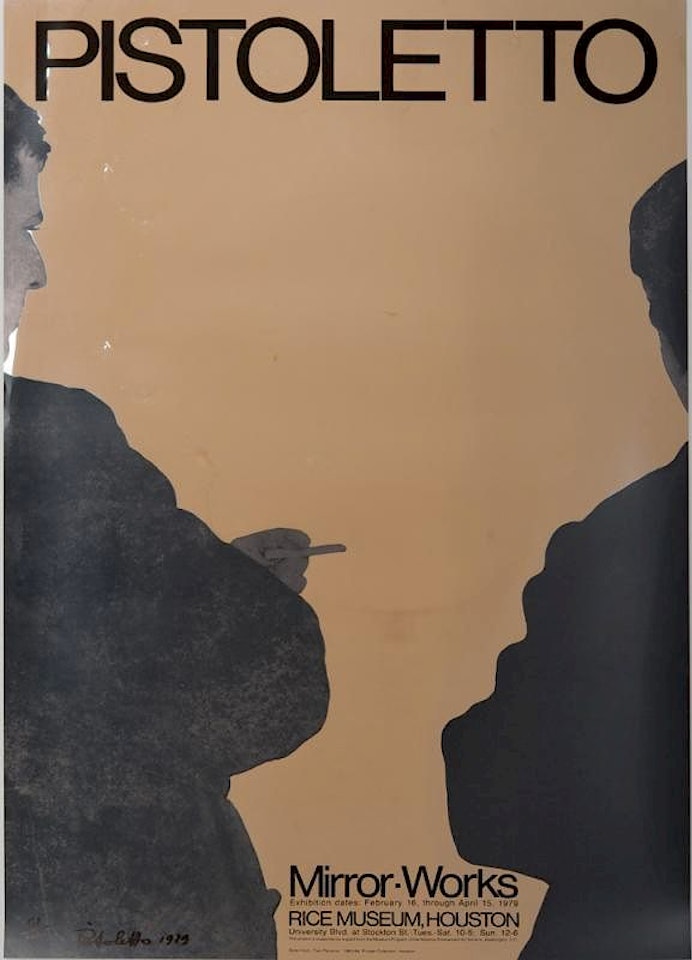 MIRROR WORKS EXHIBITION POSTER by Michelangelo Pistoletto