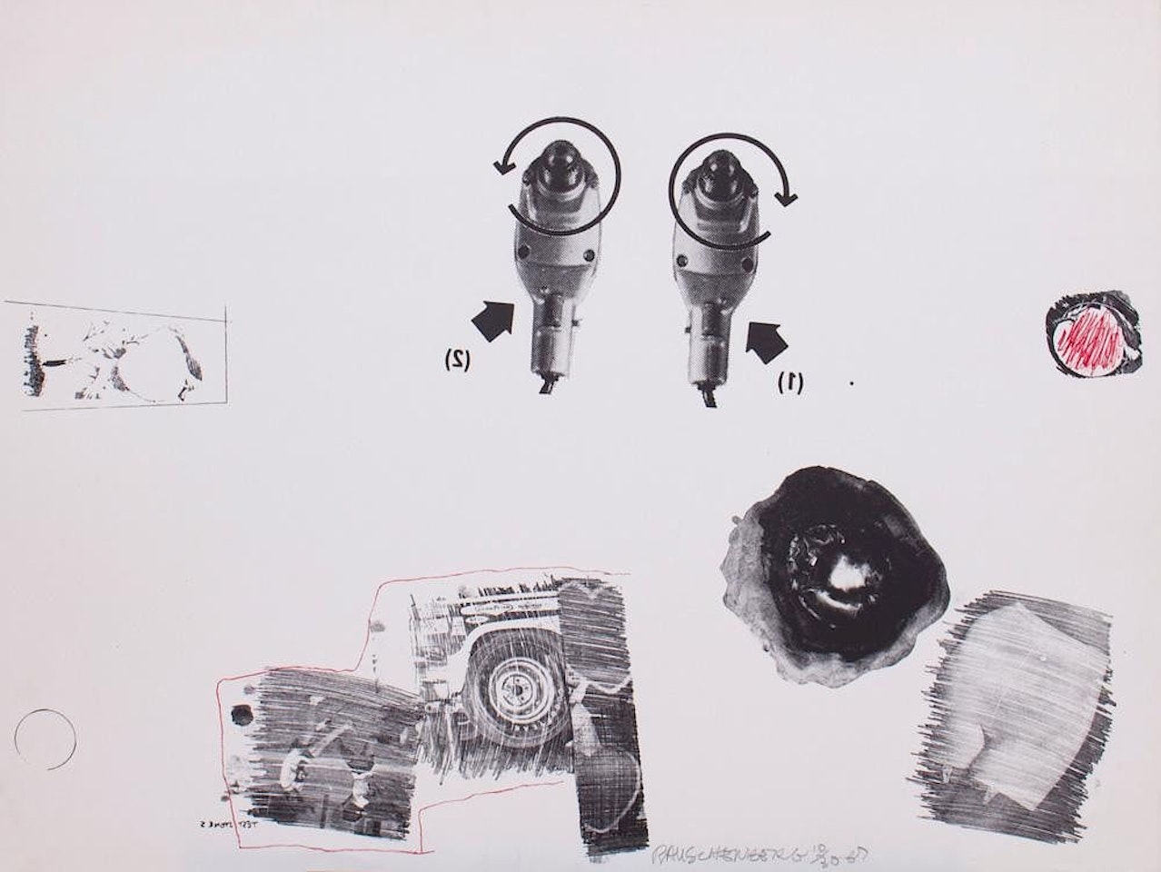 TEST STONE #5, FROM BOOSTER AND SEVEN STUDIES by Robert Rauschenberg