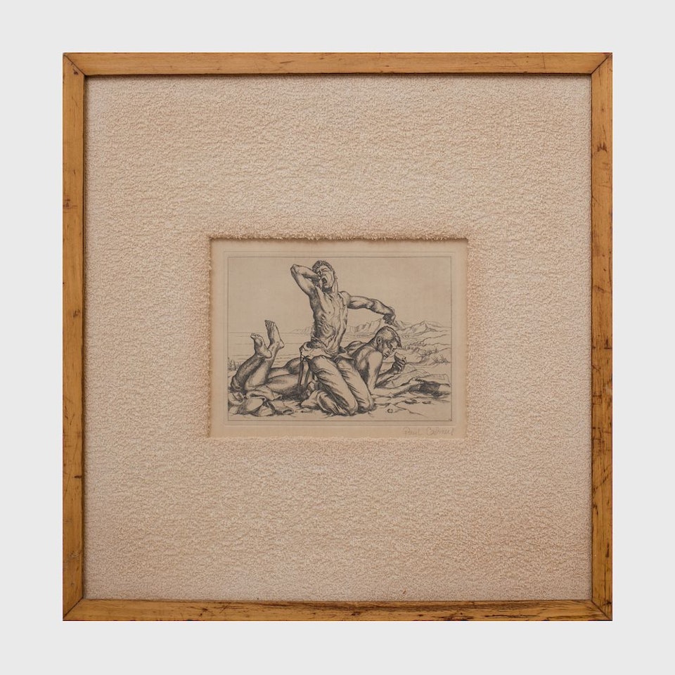 Two Boys on the Beach, from Twelve Etchings by Paul Cadmus
