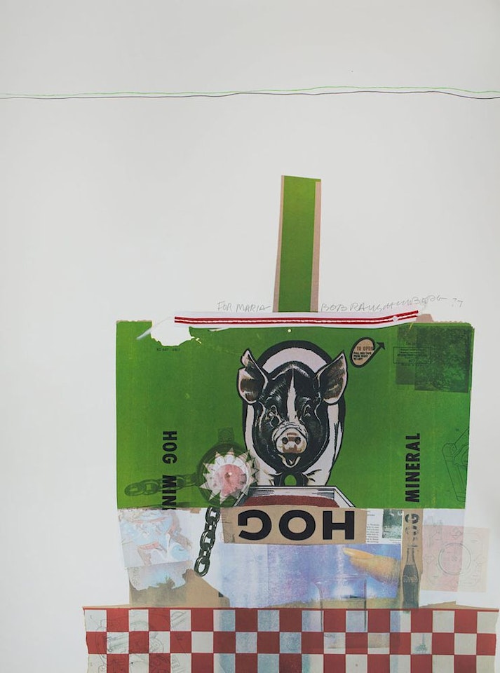 HOG CHOW, FROM CHOW BAGS by Robert Rauschenberg