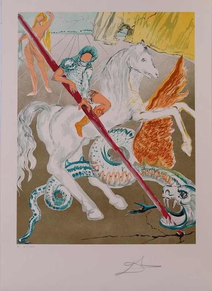 THE LANCE OF CHIVALRY (ST. GEORGE) by Salvador Dali