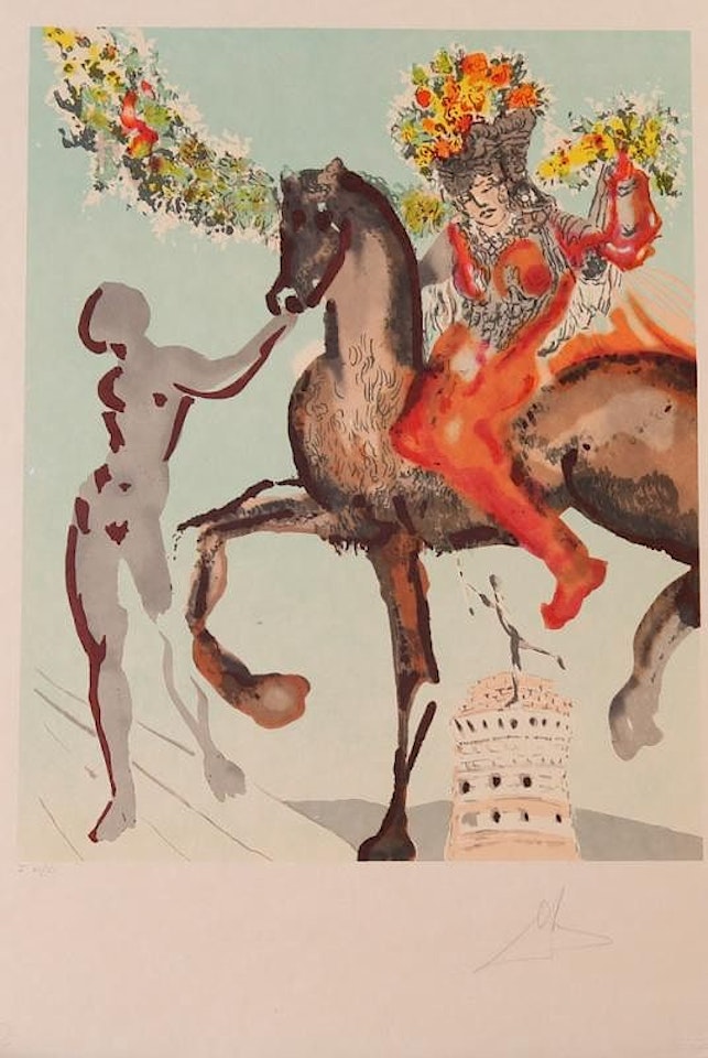 THE HARBINGER; AND THE MESSIAH, FROM THE NEW JERUSALEM SUITE by Salvador Dali
