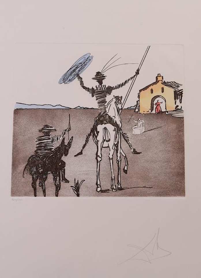 THE IMPOSSIBLE DREAM, FROM HISTORIA DE DONE QUICHOTTE DE LA MANCHA  by Salvador Dali