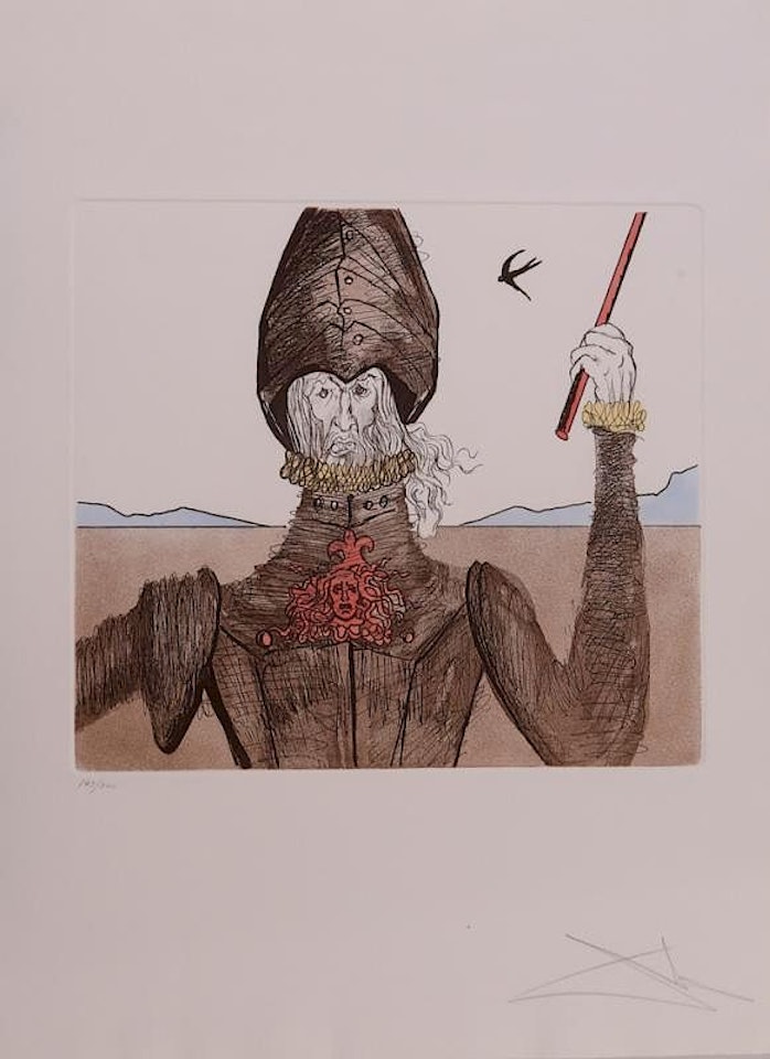 DON QUIXOTE (THE DREAMER), FROM HISTORIA DE DONE QUICHOTTE DE LA MANCHA by Salvador Dali