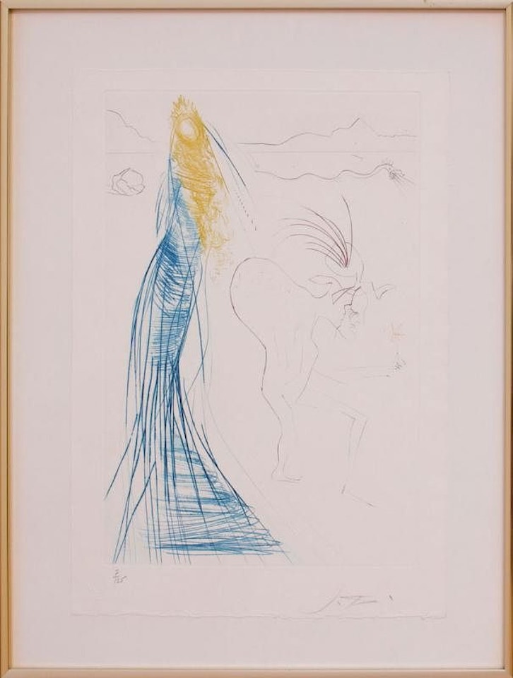 THE BAD DWARF; AND QUEEN ISEULT AND HER DAUGHTER, FROM TRISTAN AND ISEAULT by Salvador Dali