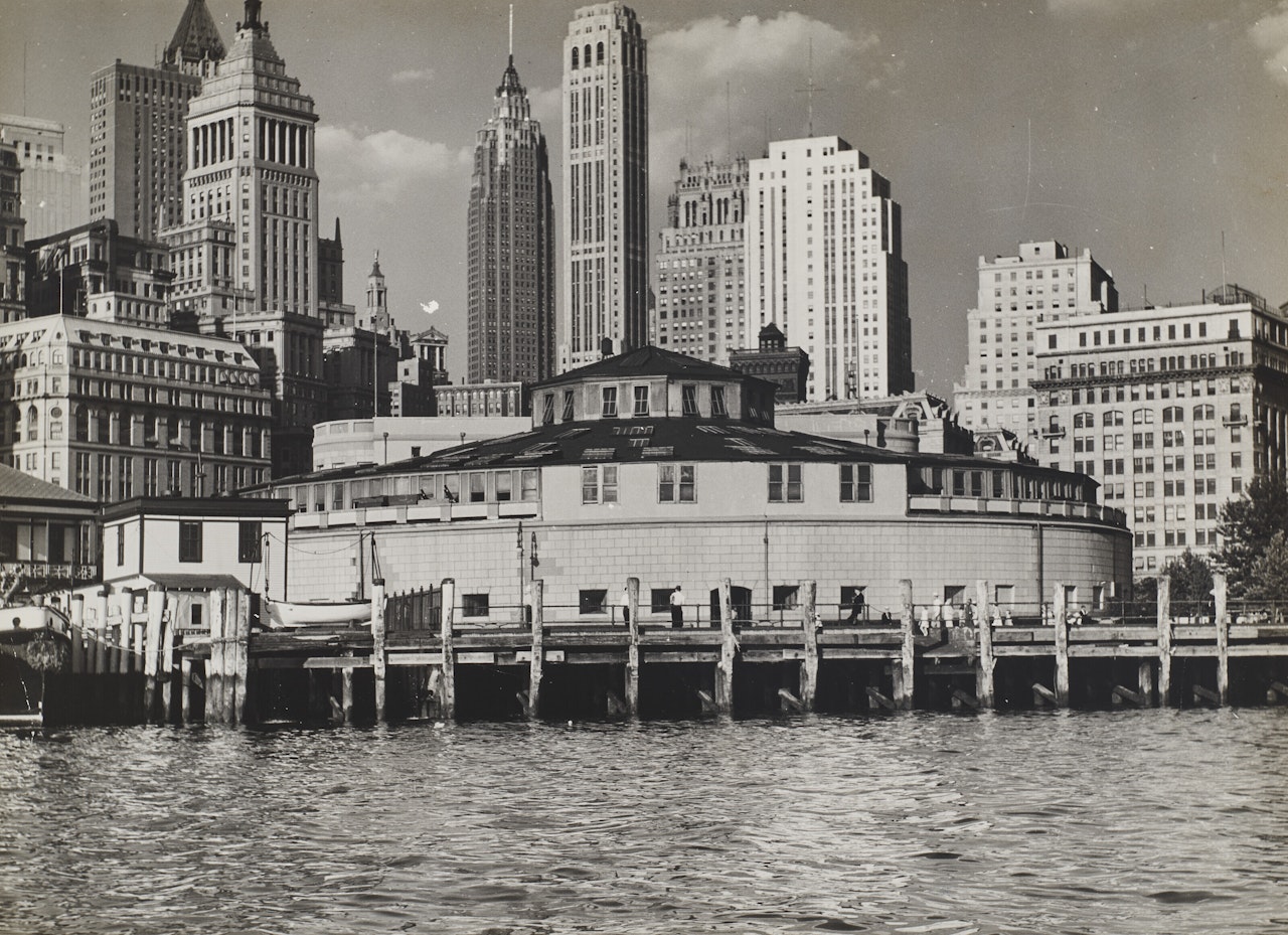 Exterior view of the Aquarium in Battery Park, NYC by Margaret Bourke-White