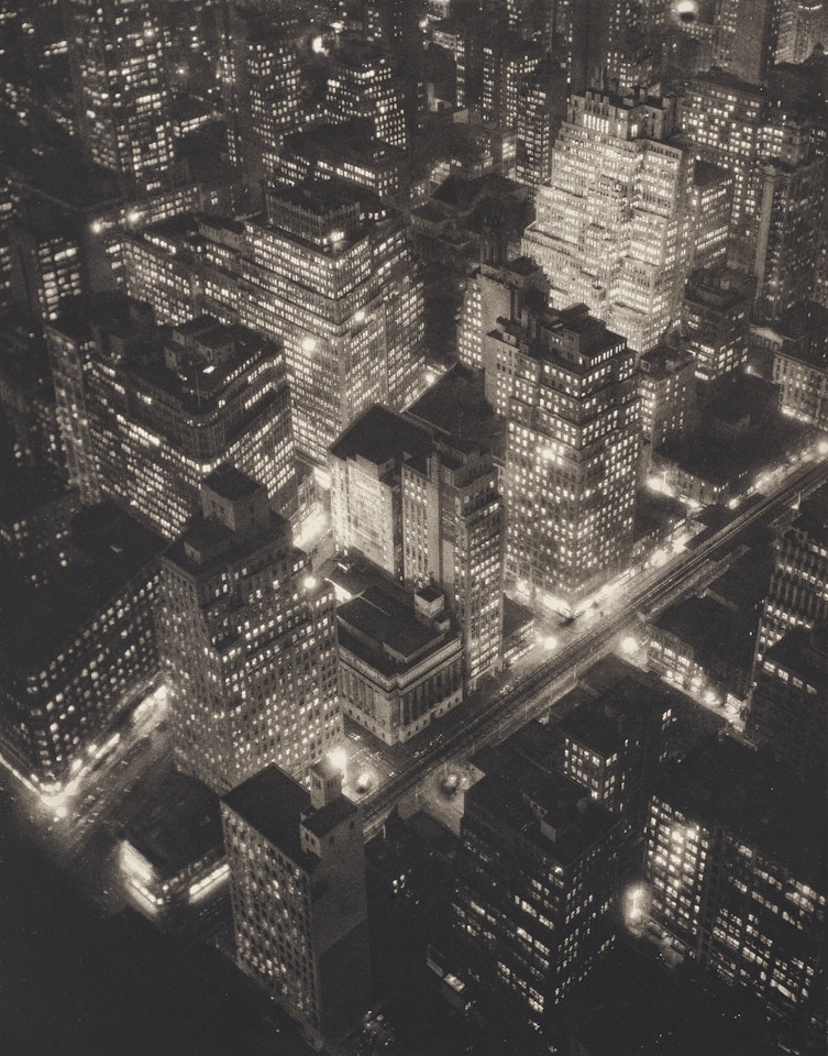 Nightview, New York at Night, Empire State Building by Berenice Abbott
