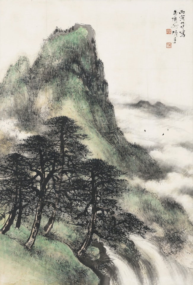 Waterfall in Mountain by Li Xiongcai