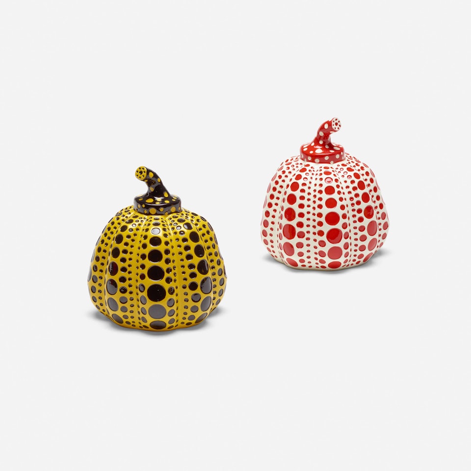 Pumpkins, set of two by Yayoi Kusama