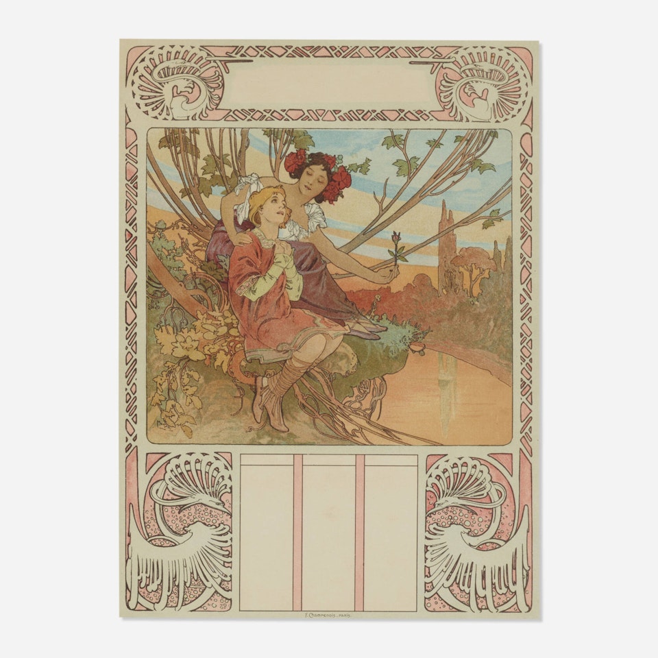 L'Adolescence (from the Chocolat Masson / Four Ages of Man calendar series) by Alphonse Mucha