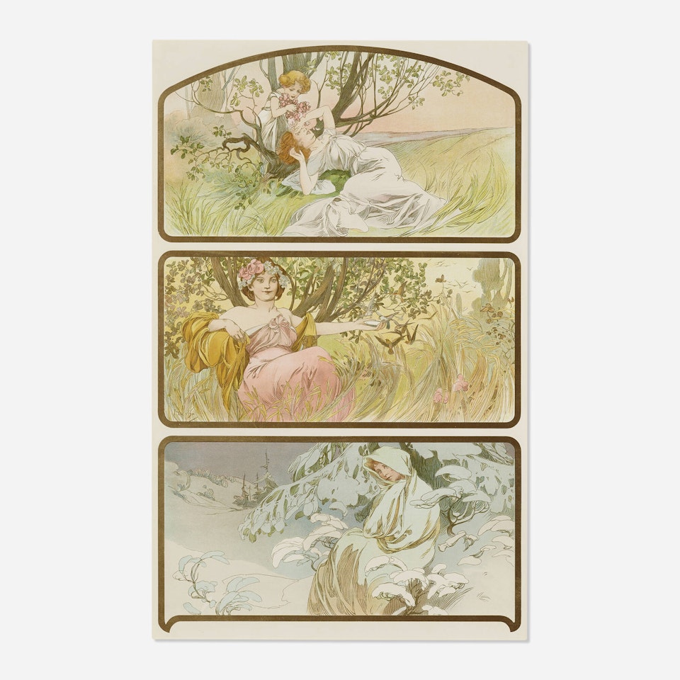 Three Seasons by Alphonse Mucha