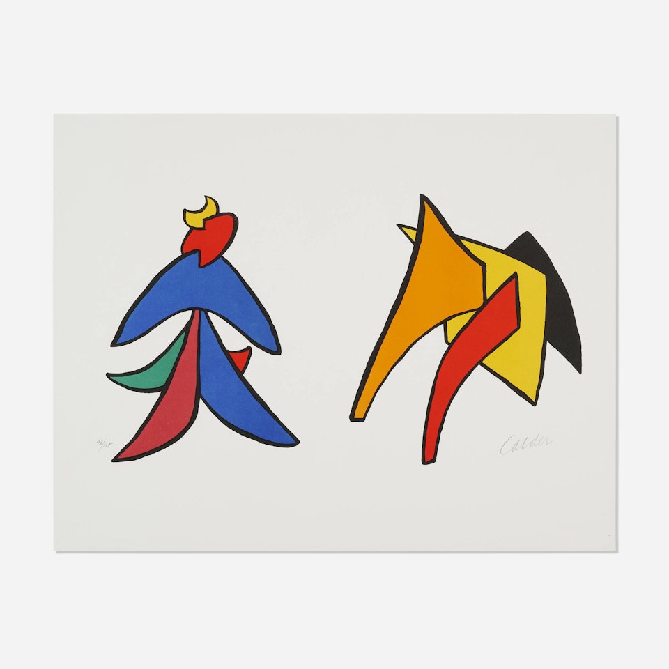 Lune jaune et porc qui pique by Alexander Calder