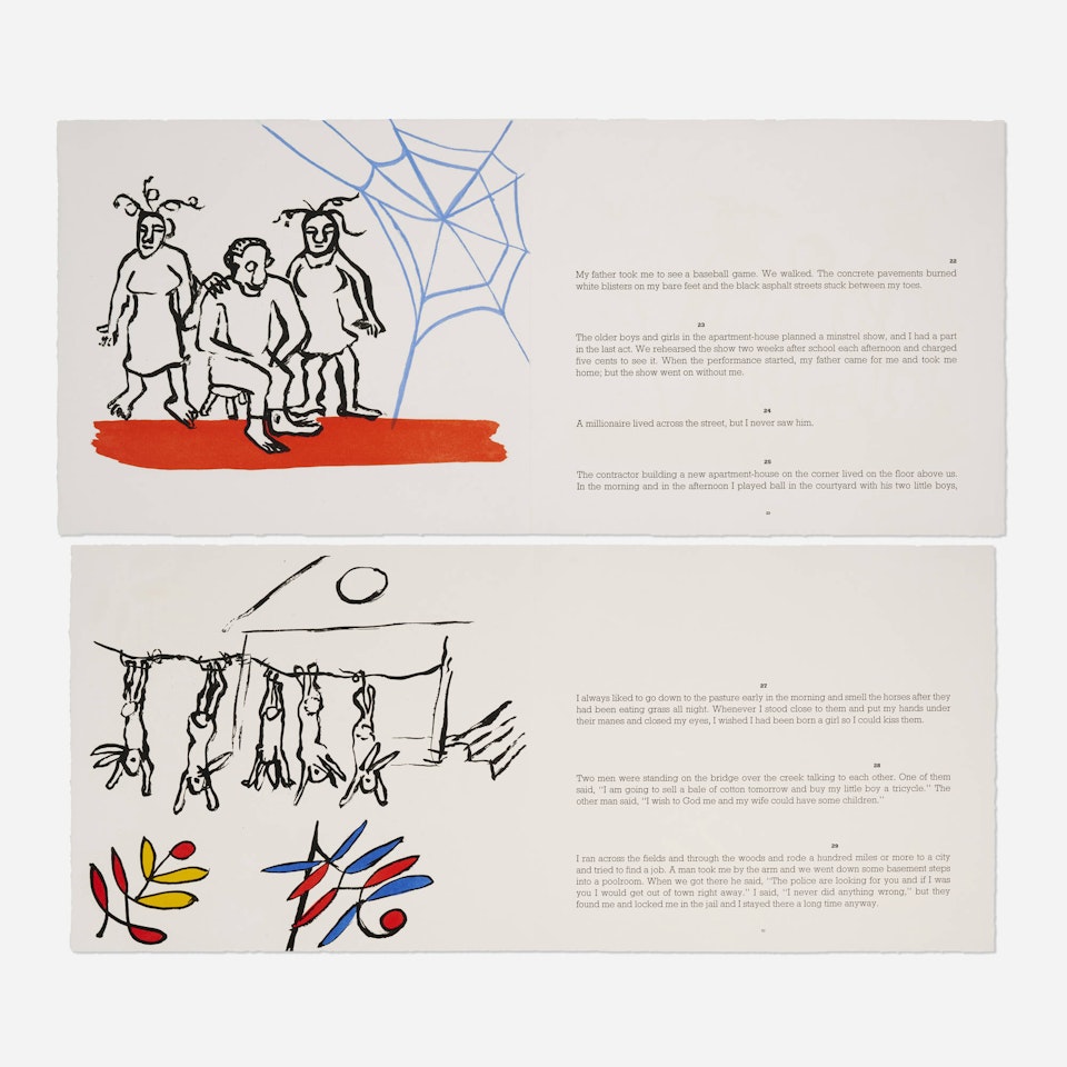 Untitled XI; Untitled XIV (two works from Le sacrilège d'Alan Kent) by Alexander Calder