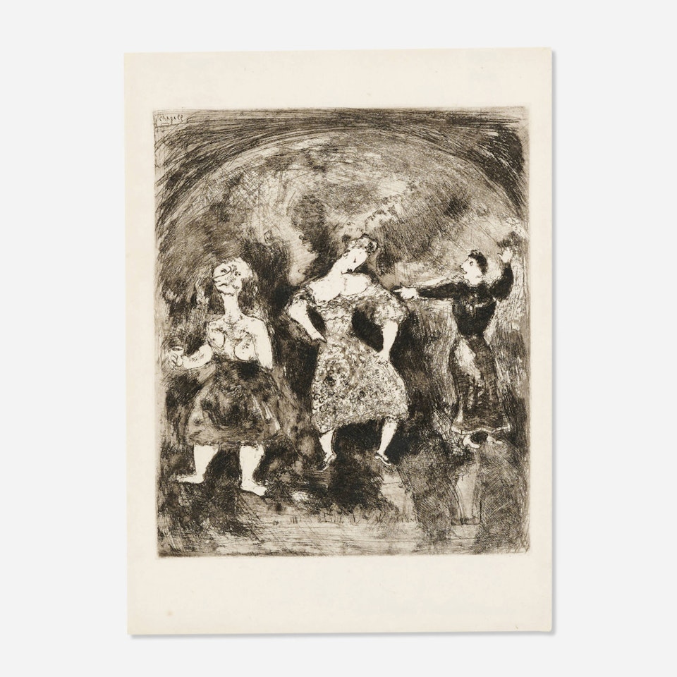 Testament expliqué par Ésope (from the Les fables de La Fontaine series) by Marc Chagall