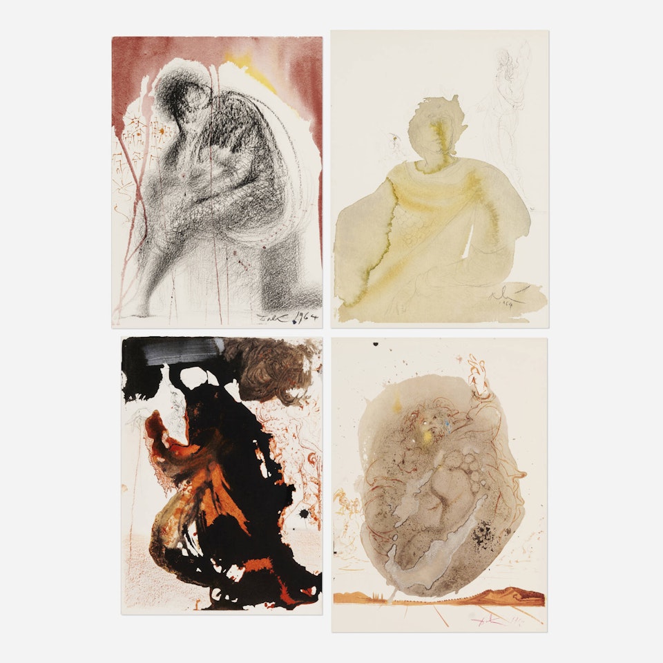 Four works from the Biblia sacra series by Salvador Dali