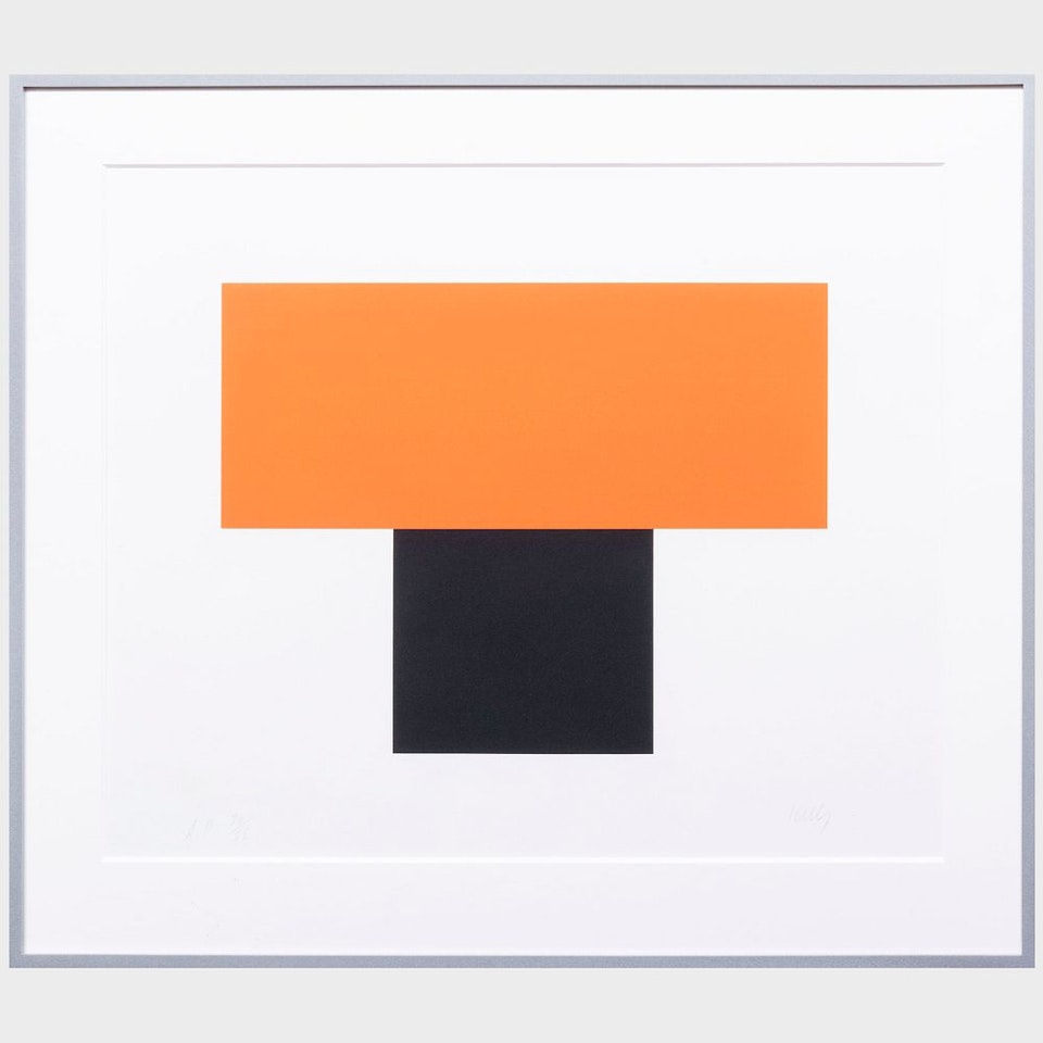 Red Orange Over Black by Ellsworth Kelly