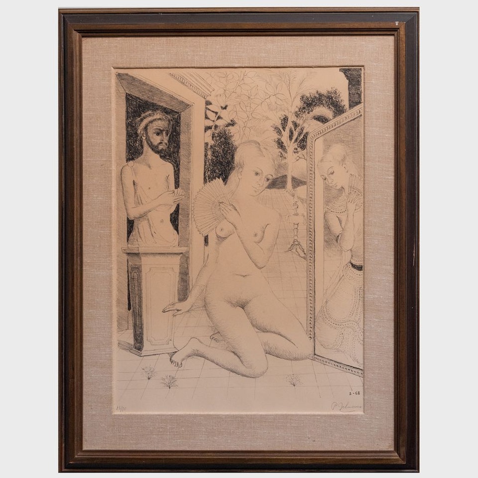 L'Eventail by Paul Delvaux