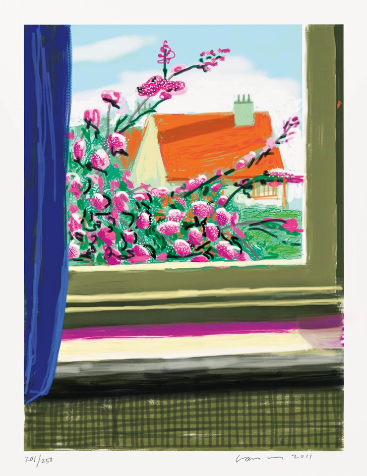 My Window, ‘No. 778’, 17th April 2011 with Art Edition Book by David Hockney