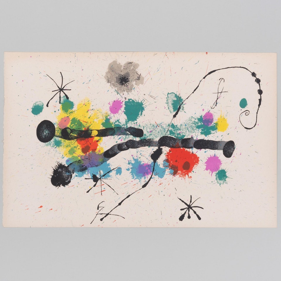 Variant of the Cover of I Work, Like a Gardener by Joan Miró