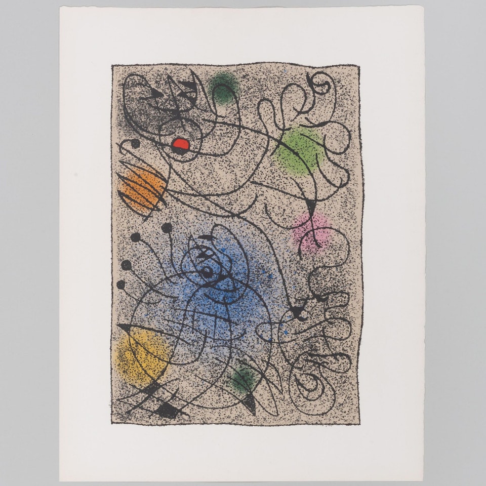 Lithograph for the International Rescue Committee by Joan Miró