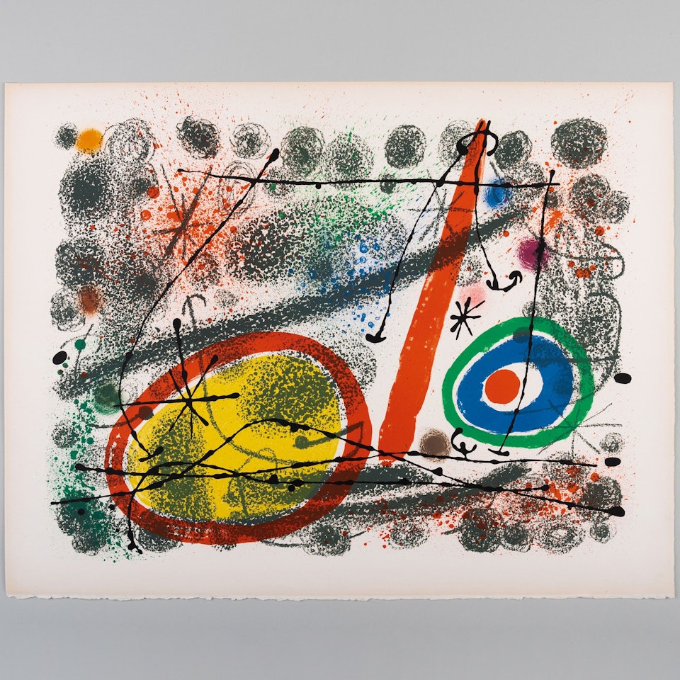 Lithograph for the Cartones Exhibition by Joan Miró