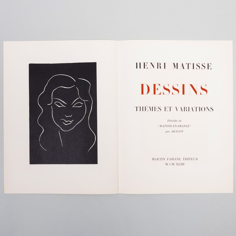 Dessins Thèmes et Variations by Henri Matisse
