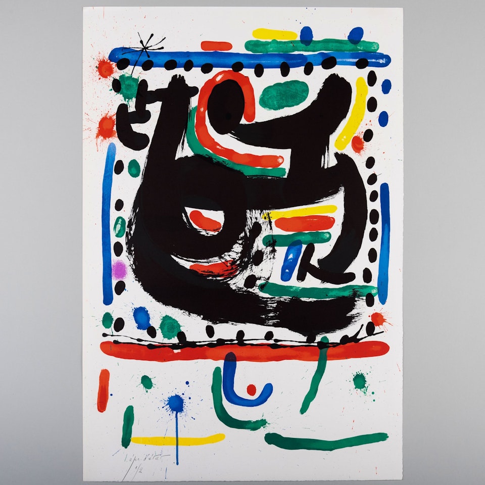 Intermediate State of Poster for the Opening of the Mourlot Atelier in New York by Joan Miró